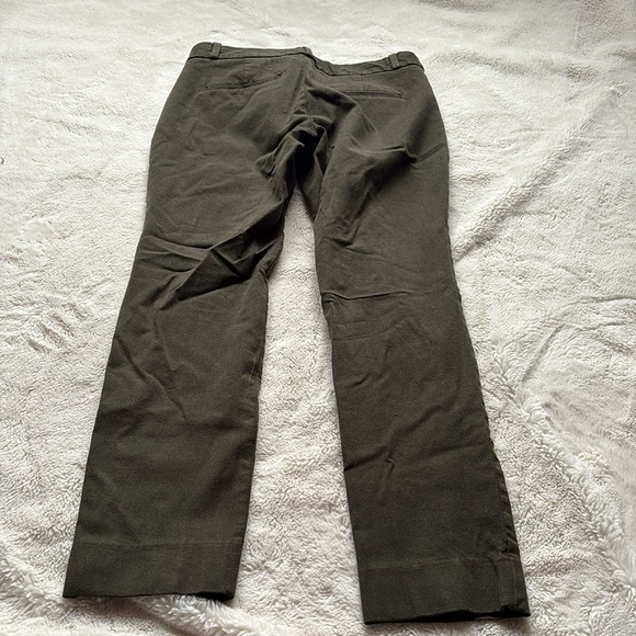 Banana Republic Dark Olive Green Stretch Pants | Classic Straight Leg Trousers - Picture 6 of 6
